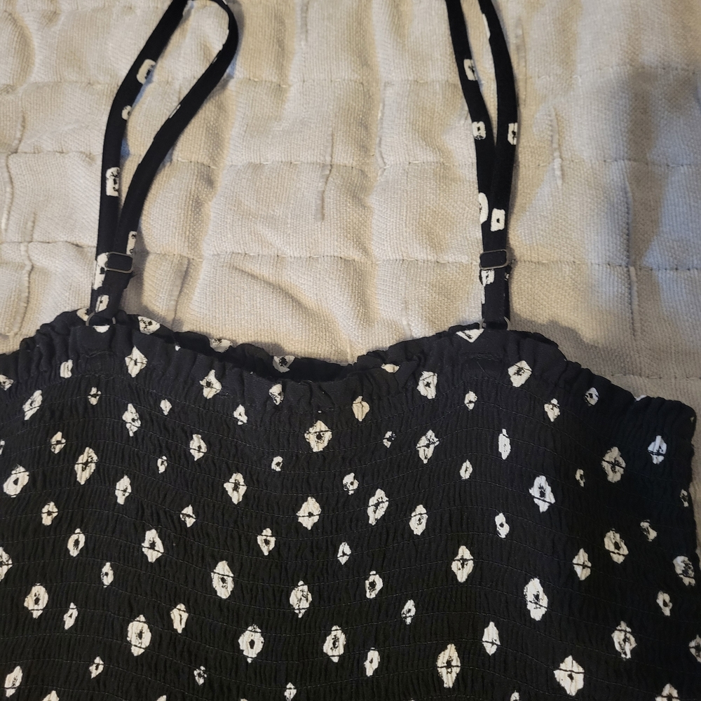 LOFT Black and White Polka Dot Jumpsuit - Picture 7 of 8